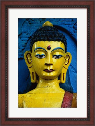 Framed Close-up of a statue of Buddha, Kathmandu, Nepal Print