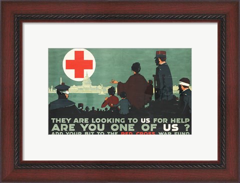Framed Red Cross War Fund Print