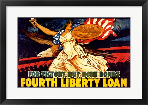 Framed Fourth Liberty Loan Print