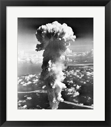 Framed Clouds formed by an atomic explosion Print