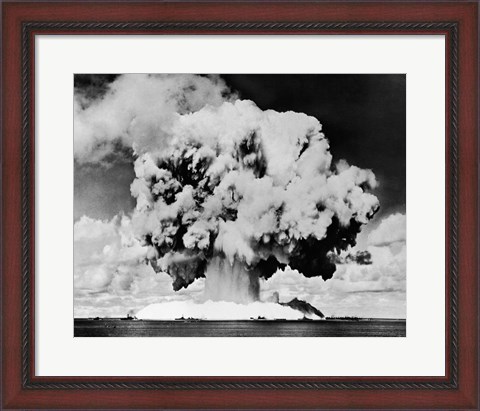 Framed Atomic bomb explosion, Bikini Atoll, Marshall Islands, July 24, 1946 Print