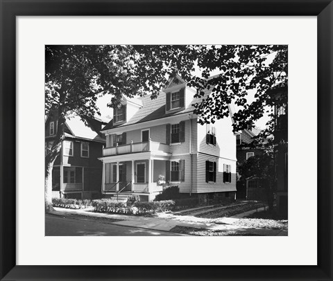 Framed Birthplace of John F. Kennedy, Brookline, Massachusetts, USA Print