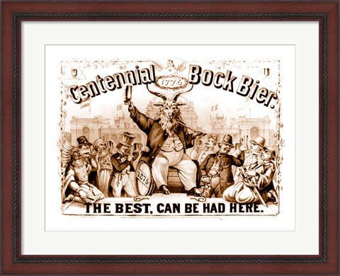 Framed Centenial Bock Beer Print
