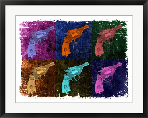 Framed Revolver - Pop Art Print