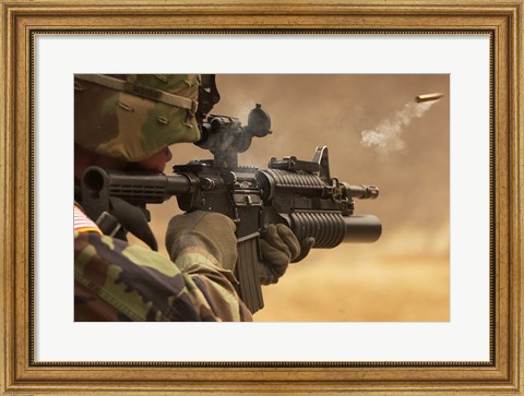 Framed M4 Carbine Firing Print