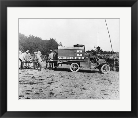 Framed Ambulance During World War I Print