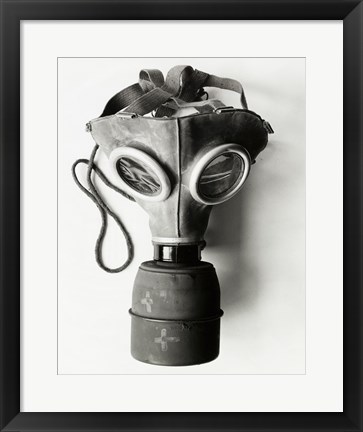 Framed Close-up of a Gas Mask Print