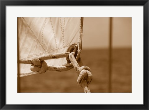 Framed Loopholes - sepia Print