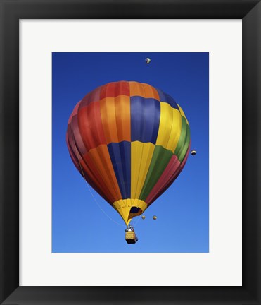 Framed Hot air balloons rising, Albuquerque International Balloon Fiesta, Albuquerque, New Mexico, USA Print