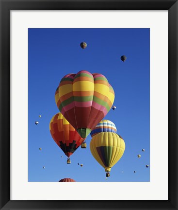 Framed Hot air balloons at the Albuquerque International Balloon Fiesta, Albuquerque, New Mexico, USA Launch Print