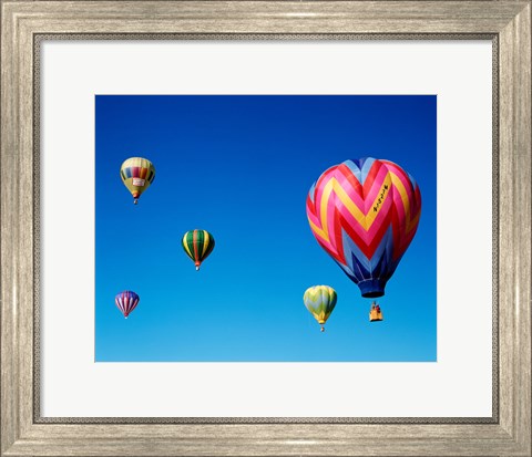 Framed Group of Hot Air Balloons Print