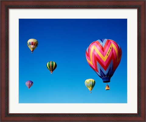 Framed Group of Hot Air Balloons Print