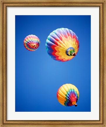 Framed Three Hot Air Balloons from Below Print