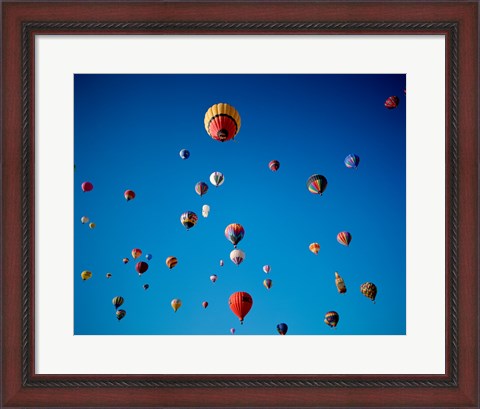 Framed Swarms of Hot Air Balloons Print