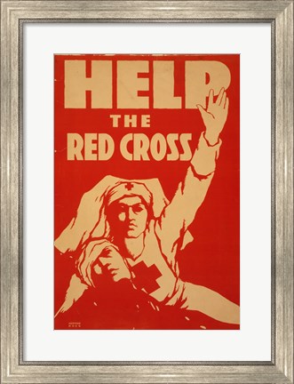 Framed Help the Red Cross Print