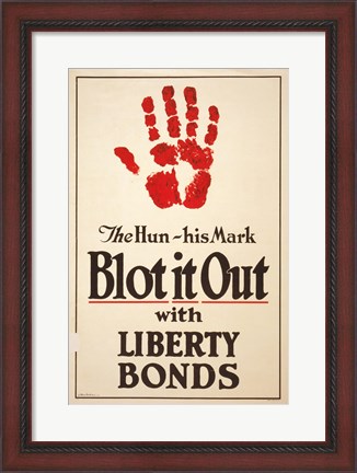 Framed Blot it Out with Liberty Bonds Print