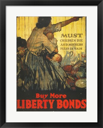 Framed Buy More Liberty Bonds Print