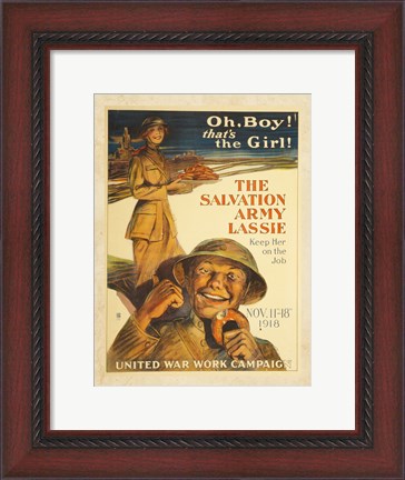 Framed Salvation Army Lassie Print