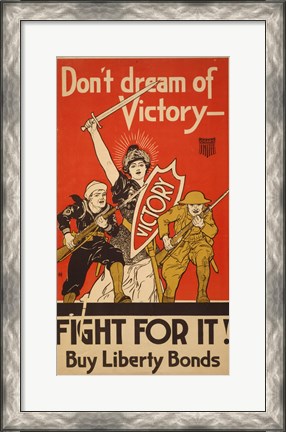 Framed Don&#39;t Dream of Victory - Fight For It! Print