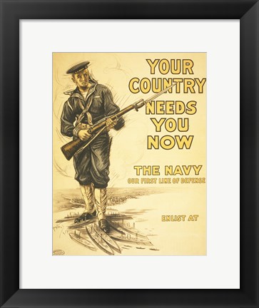 Framed Your Country Needs You Now Print