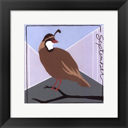 Framed Avian September Print