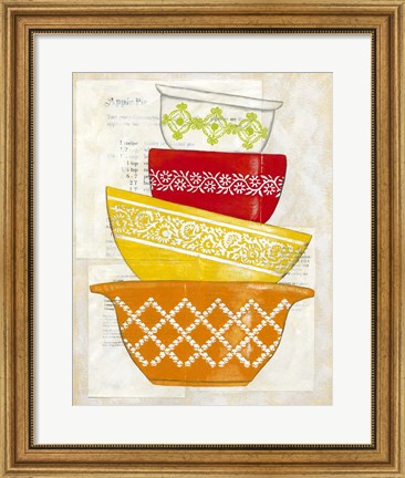 Framed Retro Ware II Print