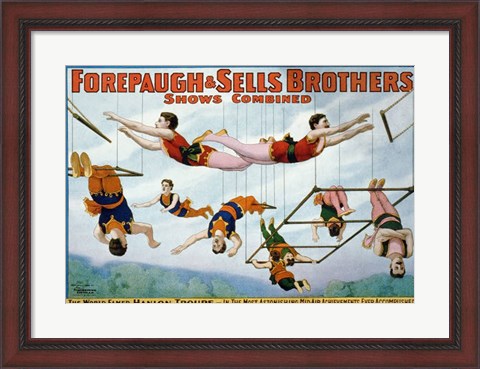 Framed Trapeze Artists 1899 Print