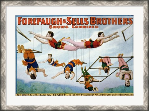 Framed Trapeze Artists 1899 Print