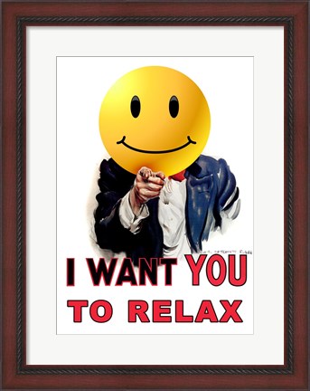 Framed I Want You to Relax Print