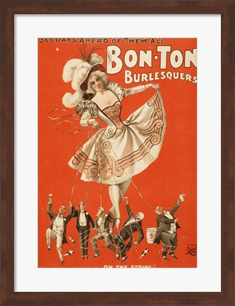 Framed Bon-Ton Burlesquers Vertical Print