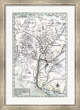 Framed Provinces of chaco and surrounding Patroschi Sculp 1700 Print