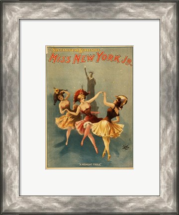 Framed Miss New York Jr. - A Midnight Frolic Print