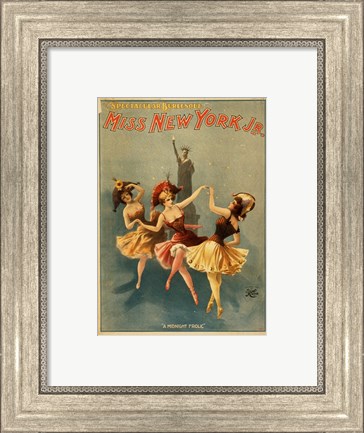 Framed Miss New York Jr. - A Midnight Frolic Print