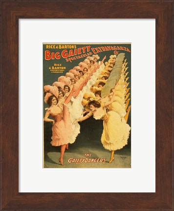 Framed Big Gaiety&#39;s Spectacular Extravaganza - The Gaiety Dancers Print