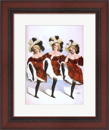 Framed Can-Can Dancers Print