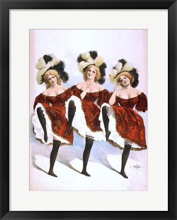 Framed Can-Can Dancers Print