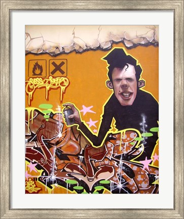 Framed Graffiti Portrait Print