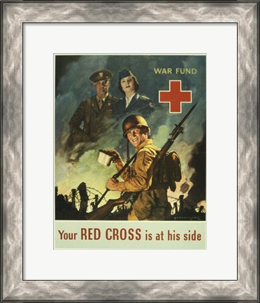 Framed Your Red Cross is at His Side Print