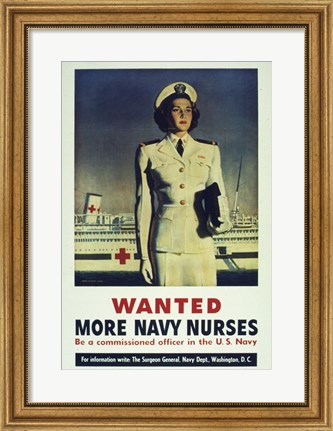 Framed Wanted! More Navy Nurses Print