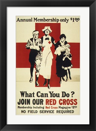 Framed Join Our Red Cross Annual Membership Print