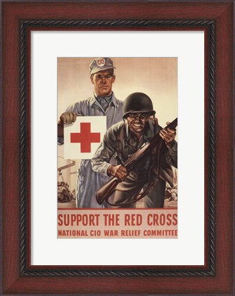 Framed Support the Red Cross Print
