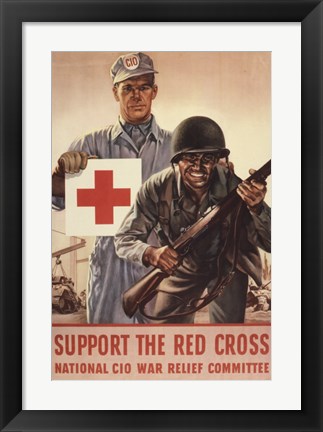 Framed Support the Red Cross Print