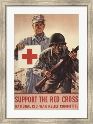Framed Support the Red Cross Print