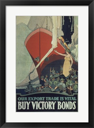 Framed Buy Victory Bonds Print