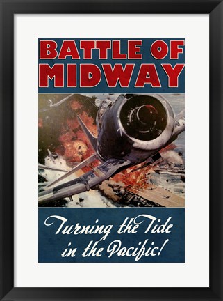 Framed Battle of Midway Print