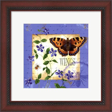 Framed Butterfly Meadow II Print