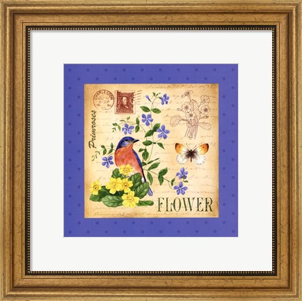 Framed Blooming Garden I Print