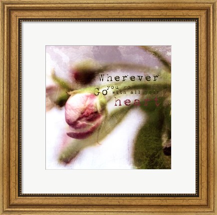 Framed Blossoming Inspiration III Print