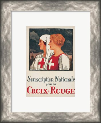 Framed Jules Courvoisier - Souscription Croix-Rouge Print