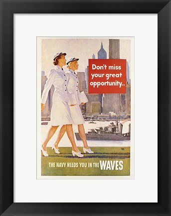 Framed Waves Recruiting Poster Print